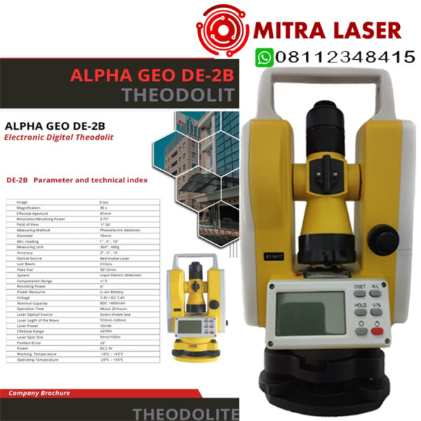 Alpha Geo DE-2B Digital Theodolite - Mitra Laser Store